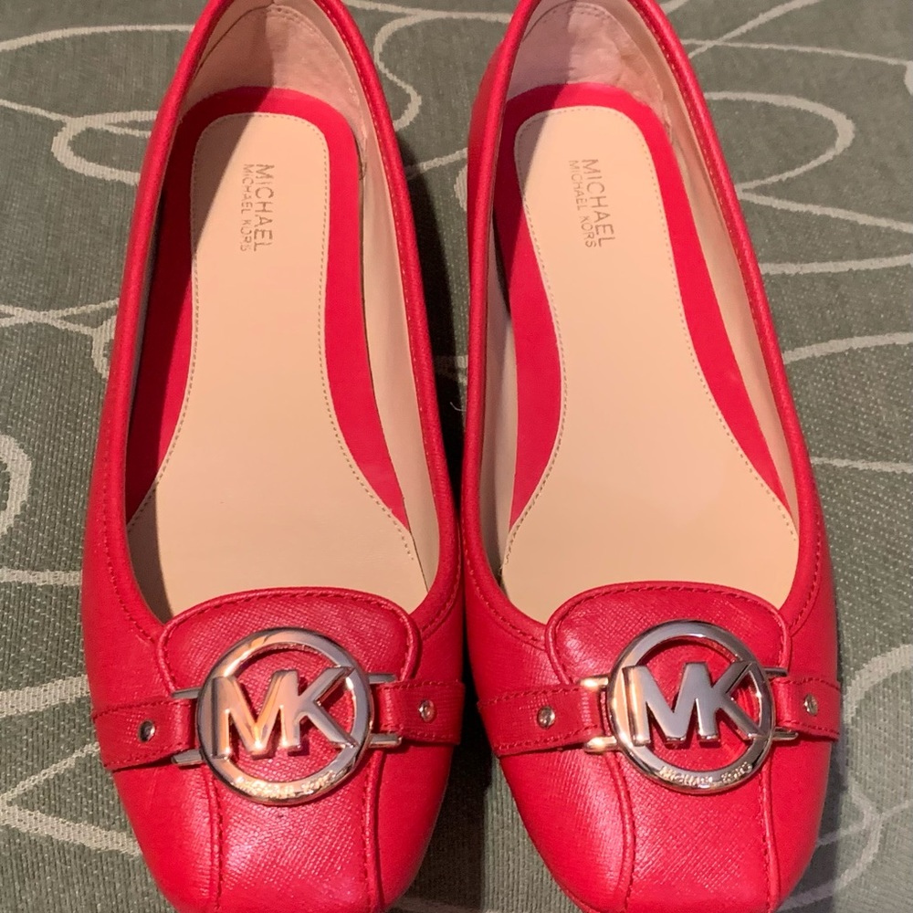 Michael Kors ballet flats, red, worn once